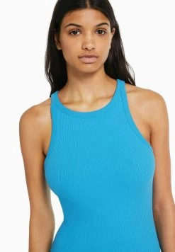 BERSHKA Midi - Etui-Jurk - Light Blue -Bershka 4850efc86fda4716a9190346e86709f0