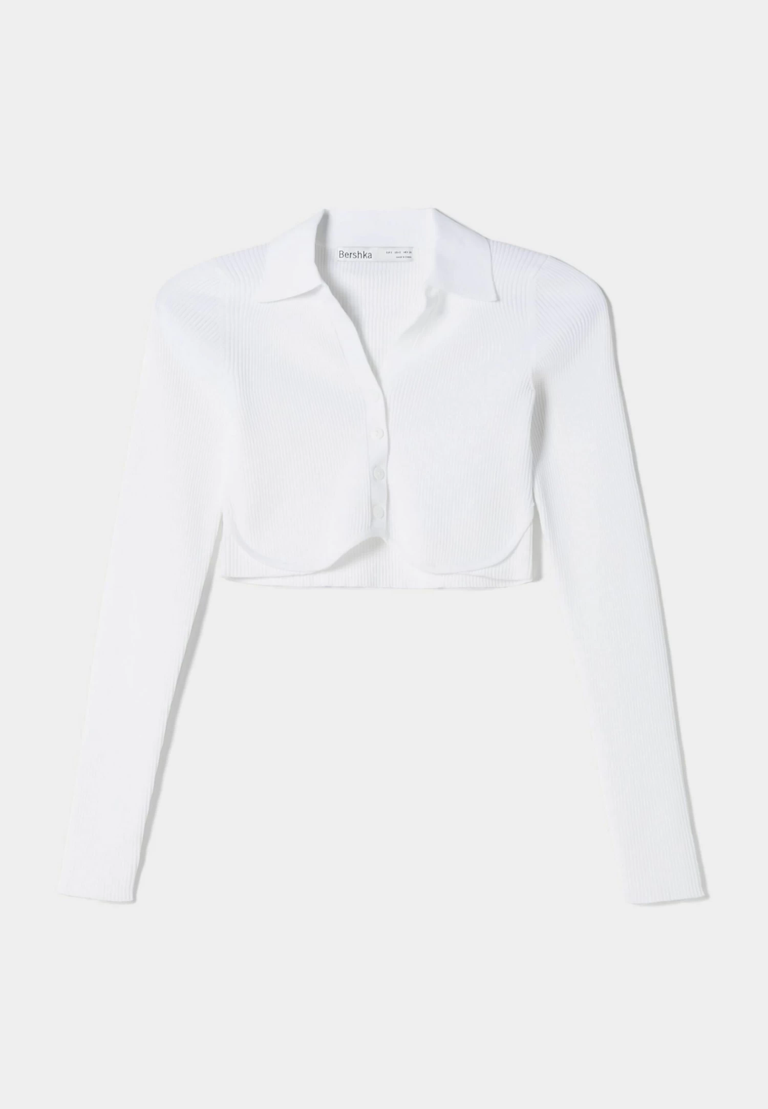 BERSHKA Cropped Buttoned - Vest - Off White 5 BERSHKA Cropped Buttoned - Vest - Off White - Afbeelding 5