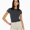 BERSHKA Comfort With Turn-Up Hems - Shorts - Beige