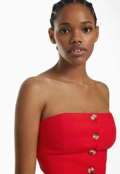 BERSHKA Bustier - Blouse - Red 10 BERSHKA Bustier - Blouse - Red -Bershka 499882111d534e7c924a27a05a736754