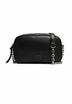 BERSHKA Strap And Double Zip - Schoudertas - Black -Bershka 49cc34533c8a484c840ba6c946411ad5