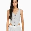 BERSHKA Tailored - Bodywarmer - Grey