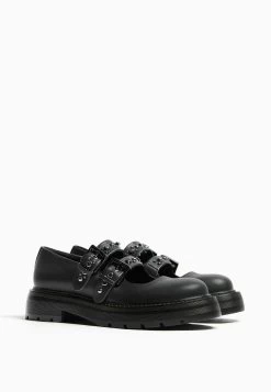 BERSHKA Track SoleWith Buckles - Klassieke Pumps - Black -Bershka 4a4d460f0c2e4a128b5cec6819fed8fe