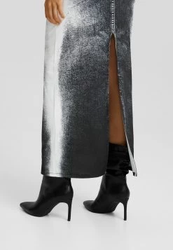 BERSHKA Faded Effect - Maxirok - White -Bershka 4b218f10590643f5941389eec947490b