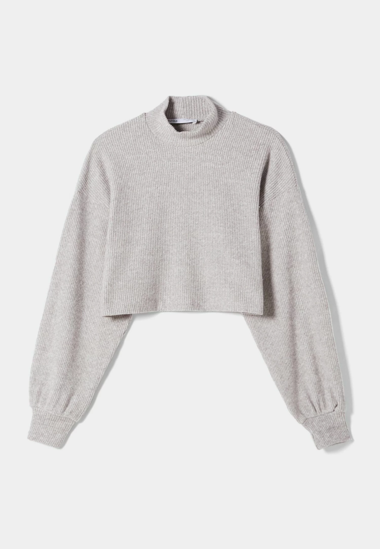 BERSHKA Long Sleeve High Neck 07788831 - Trui - Mottled Grey 5 BERSHKA Long Sleeve High Neck 07788831 - Trui - Mottled Grey - Afbeelding 5