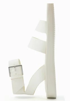 BERSHKA Embossed With Ankle Strap - Sandalen - Beige -Bershka 4c67a17f6f2d4f0cbc08daafc13ef1b6