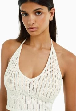 BERSHKA CrochetHalter- Top - Beige 9 BERSHKA CrochetHalter- Top - Beige -Bershka 4c902008aa714b1ab37c9759ec578639
