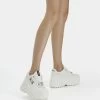BERSHKA Sneakers Hoog - White