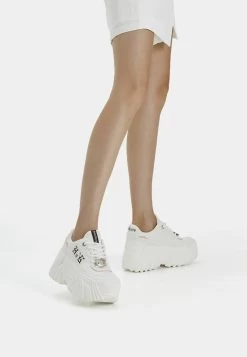 BERSHKA Sneakers Hoog - White