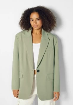 BERSHKA Masculine Cut - Halflange Jas - Khaki