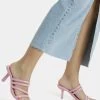 BERSHKA Strappy Stiletto - Muiltjes Met Hak - Pink