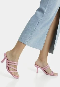 BERSHKA Strappy Stiletto - Muiltjes Met Hak - Pink