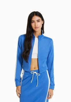 BERSHKA Lichte Jas - Blue
