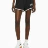 BERSHKA Contrast Plush - Shorts - Black