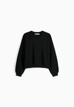 BERSHKA Raglan Sleeve - Sweater - Black 10 BERSHKA Raglan Sleeve - Sweater - Black -Bershka 50a68ad2dfd047448fc2df9d294c0707