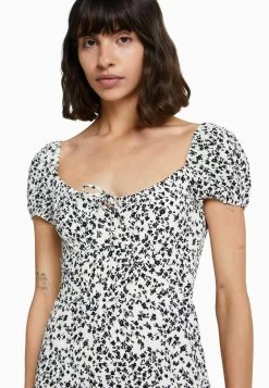 BERSHKA Short Sleeve Waffle- Mini - Gebreide Jurk - Black/White 9 BERSHKA Short Sleeve Waffle- Mini - Gebreide Jurk - Black/White -Bershka 5139da9ccf9d40328c1927fffb4f9c11