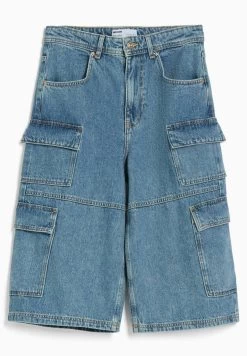 BERSHKA Baggy - Bermuda - Jeansshort - Light Blue Denim -Bershka 51df98e2a538469680e20c51aa6b287d