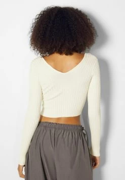 BERSHKA Trui - Beige -Bershka 5206846bed5f455ca76e5a2c9c7766f3