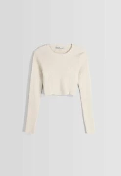 BERSHKA Cropped - Trui - Sand 11 BERSHKA Cropped - Trui - Sand -Bershka 5268171dbf494361b39eef3777ce03c5