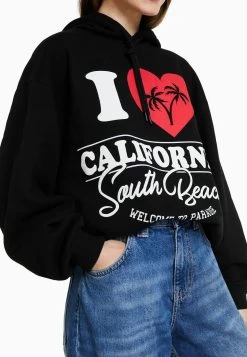 BERSHKA Printed - Hoodie - Black 9 BERSHKA Printed - Hoodie - Black -Bershka 53b4a7c5d8aa48538d0fe27a5ada32b1