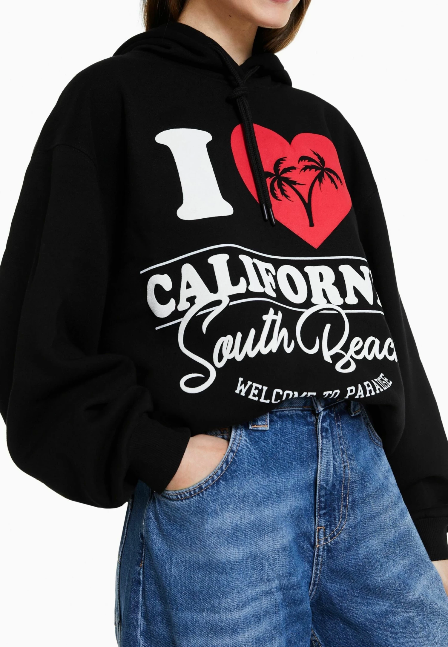 BERSHKA Printed - Hoodie - Black 4 BERSHKA Printed - Hoodie - Black - Afbeelding 4