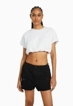 BERSHKA Multi - Shorts - Black
