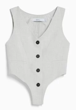 BERSHKA Tailored - Bodywarmer - Grey 10 BERSHKA Tailored - Bodywarmer - Grey -Bershka 55d1d45eb0d045eca6c139ff9b3e691b