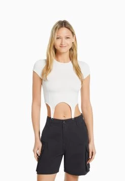 BERSHKA With StrapsBermuda- Shorts - Grey 8 BERSHKA With StrapsBermuda- Shorts - Grey -Bershka 57dc9ea85f774c758fa16d74b7443b95