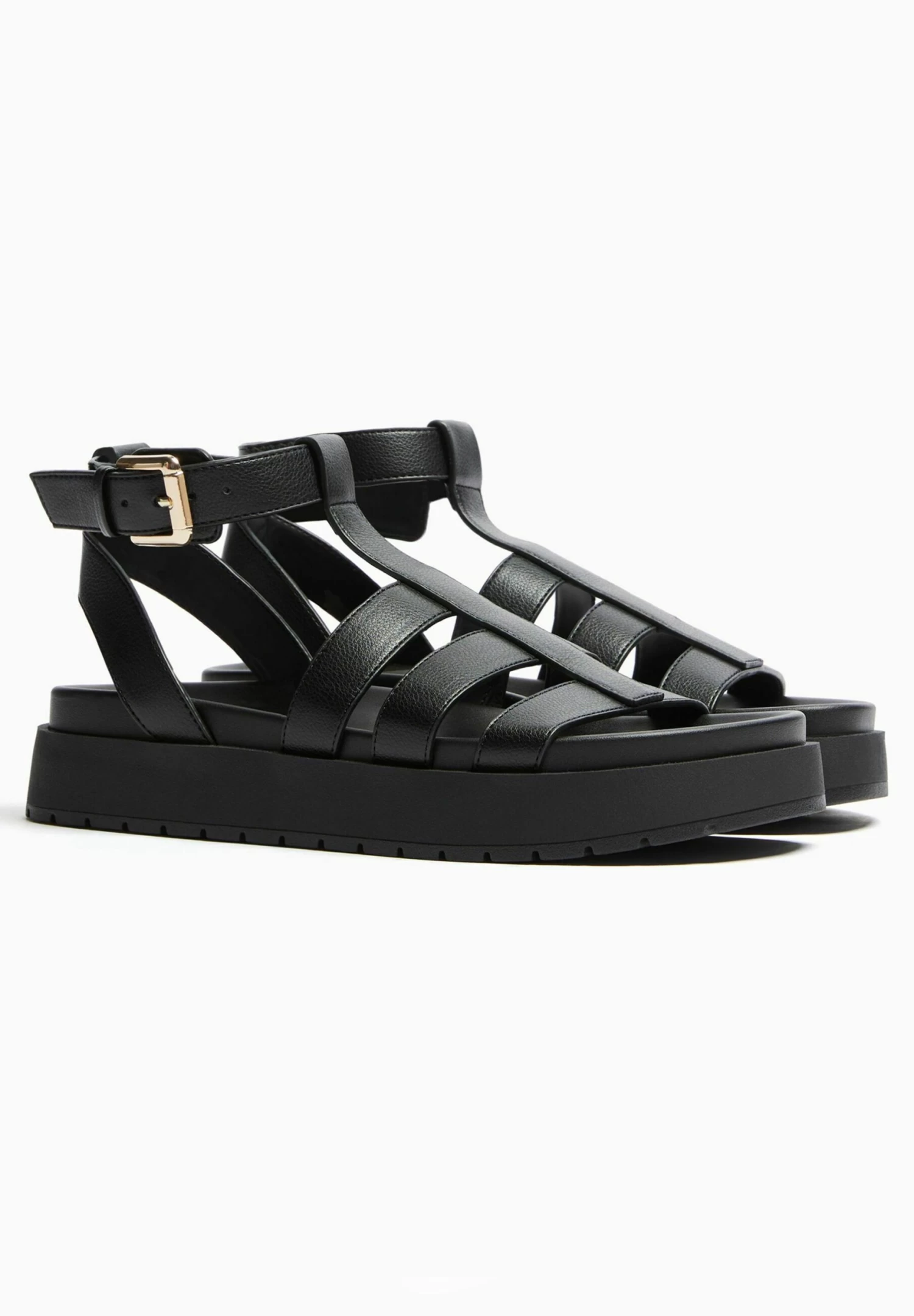 BERSHKA Cage 11810160 - Sandalen Met Plateauzool - Black 3 BERSHKA Cage 11810160 - Sandalen Met Plateauzool - Black - Afbeelding 3