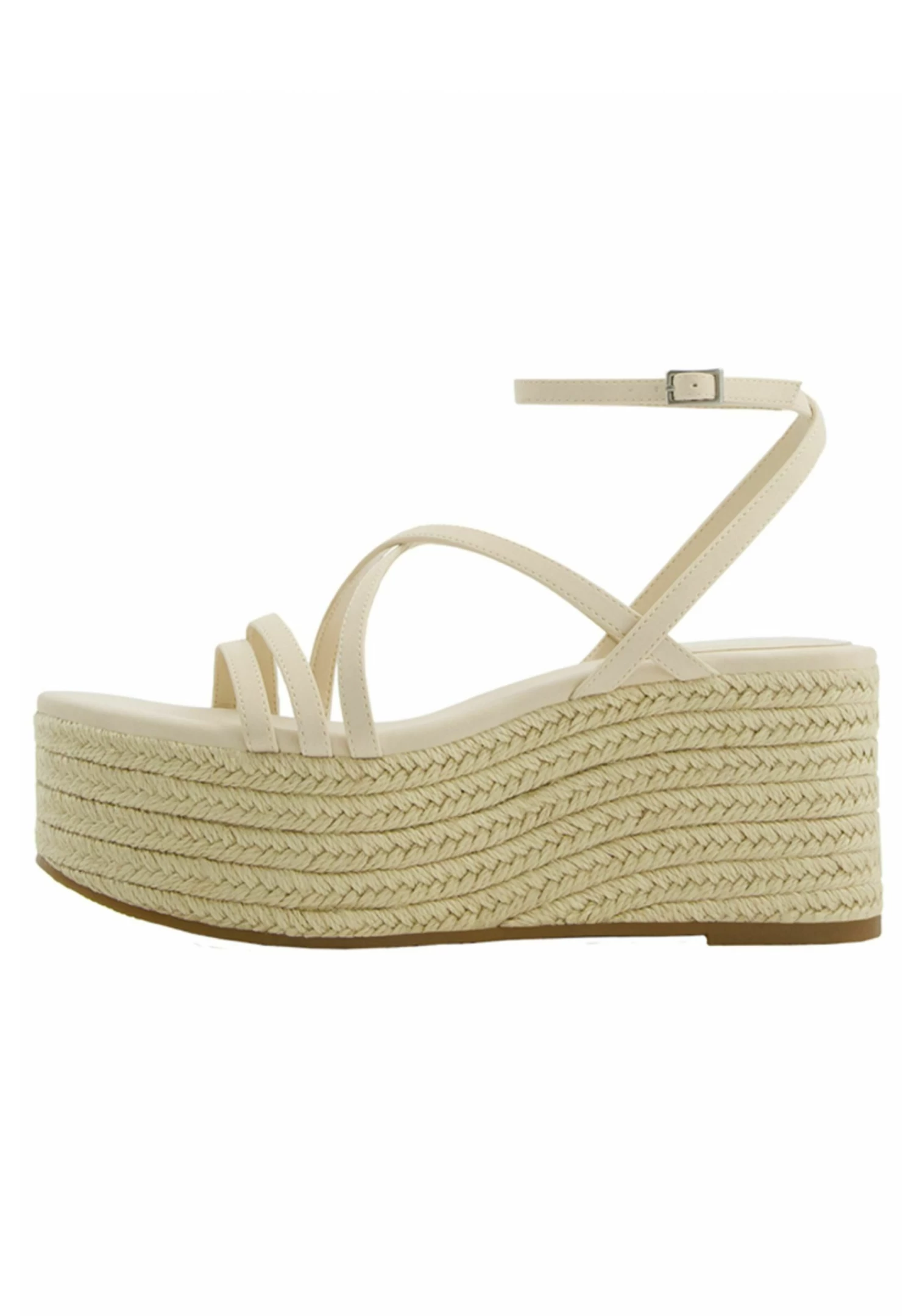 BERSHKA Multi-Strap With Ankle Strap- Sandalen Met Sleehak - Beige 2 BERSHKA Multi-Strap With Ankle Strap- Sandalen Met Sleehak - Beige - Afbeelding 2
