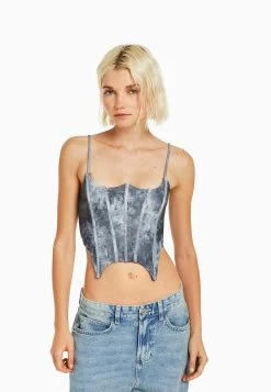 BERSHKA Strappy - Top - Multi Coloured