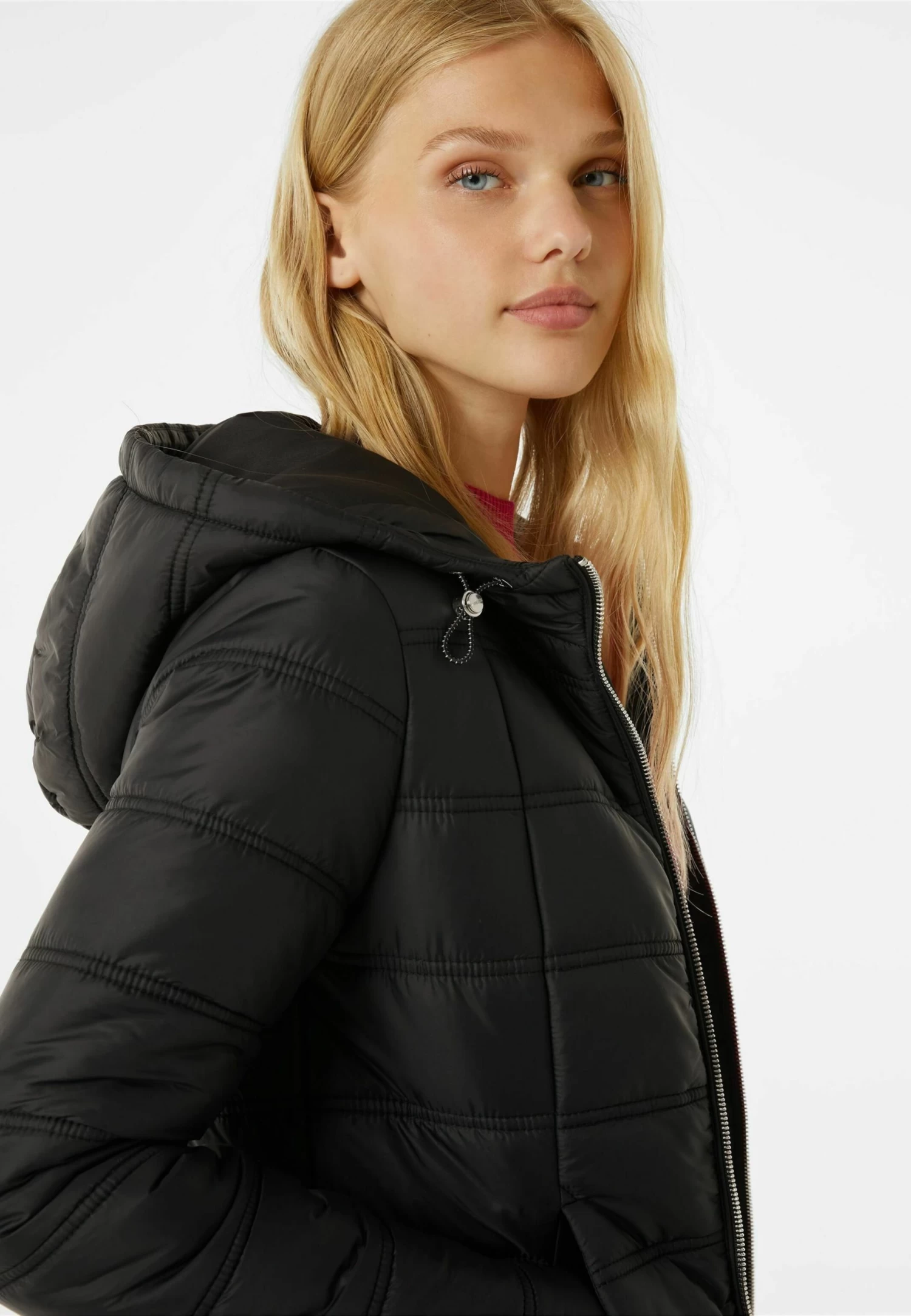BERSHKA Winterjas - Black 4 BERSHKA Winterjas - Black - Afbeelding 4
