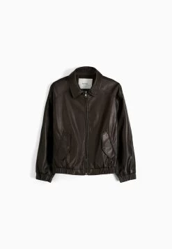 BERSHKA Dad Fit- Imitatieleren Jas - Dark Brown 10 BERSHKA Dad Fit- Imitatieleren Jas - Dark Brown -Bershka 5dcafc85532c4c1982df7327c5359e44