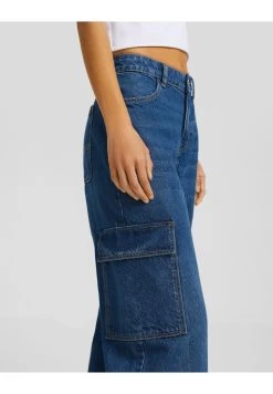 BERSHKA Straight Fit - Straight Leg Jeans - Dark Blue -Bershka 5ed71bdcce774db197ee602233efadfc