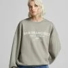 BERSHKA Printed - Sweater - Grey
