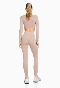 BERSHKA Legging - Pink -Bershka 604807976ee146d5aef2915bccf7de4c