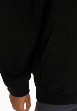 BERSHKA Gathered- Sweater Met Rits - Black -Bershka 616127425ba14d52989a2ac51d24e0f3