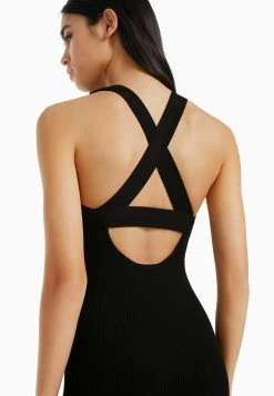 BERSHKA Strappy - Jumpsuit - Black -Bershka 6386721a50d54e8db8e1fc292f256cb6