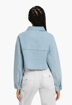 BERSHKA Spijkerjas - Light Blue -Bershka 63deca75aa39405698a6022c6e8a1412