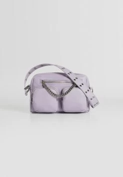 BERSHKA Chain With Pockets - Schoudertas - Mauve -Bershka 645c20e772e74214b185de3fc1f4c1a2