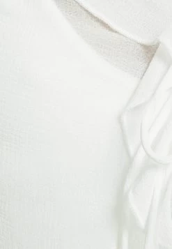 BERSHKA Ruffled Long Sleeve - Blouse - White -Bershka 64a6d7a4a1ff4c8c8525f9a11fcd858f