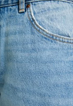 BERSHKA Straight Leg Jeans - Light Blue Denim -Bershka 6568af1edfed494ab87edf09720a8a32