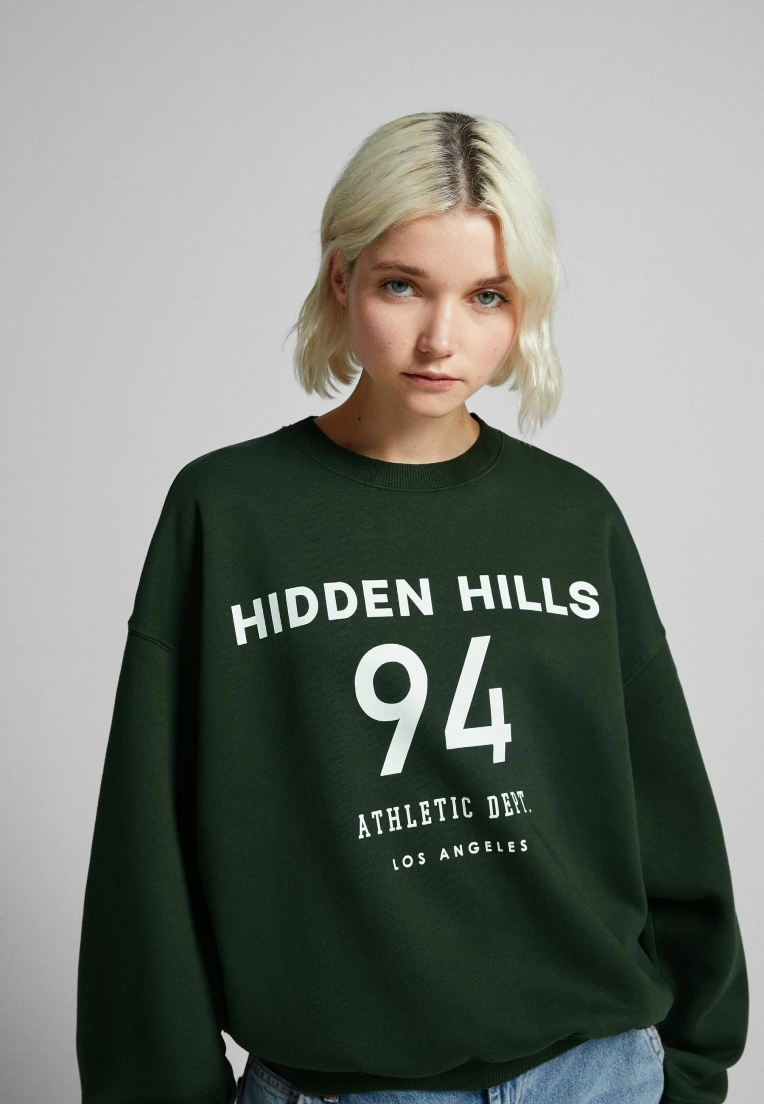 BERSHKA Printed - Sweater - Evergreen 4 BERSHKA Printed - Sweater - Evergreen - Afbeelding 4