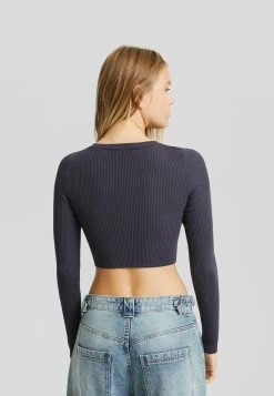 BERSHKA Cropped - Trui - Dark Grey 8 BERSHKA Cropped - Trui - Dark Grey -Bershka 6791d52603fb41518c3a595735d1c1de