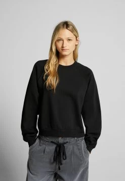 BERSHKA Raglan Sleeve - Sweater - Black