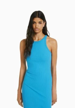 BERSHKA Midi - Etui-Jurk - Light Blue -Bershka 68abf11bcdd54e2b8f610e74b6d9c0a4