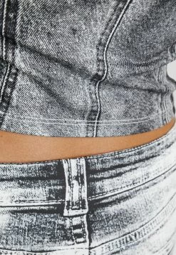 BERSHKA Faded Effect - Maxirok - White -Bershka 6957c4e1fa3644b08821ac46547c938a