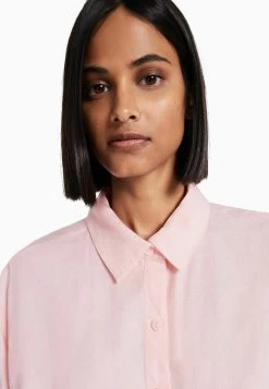 BERSHKA Long Sleeve - Overhemdblouse - Pink 9 BERSHKA Long Sleeve - Overhemdblouse - Pink -Bershka 69df8e7dc19a46e0814d3d38611d1d1b