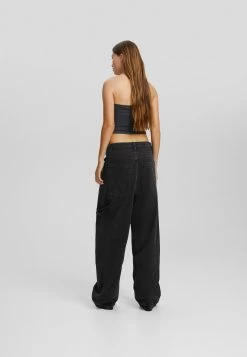 BERSHKA Skater With Carpenter Detail - Broek - Dark Blue -Bershka 6a7280e8942e4e8091d3a67581441227