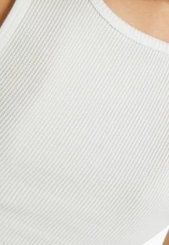 BERSHKA Sleeveless With Straps - Top - White -Bershka 6ab20a660f9a456ca732743d729a7c51